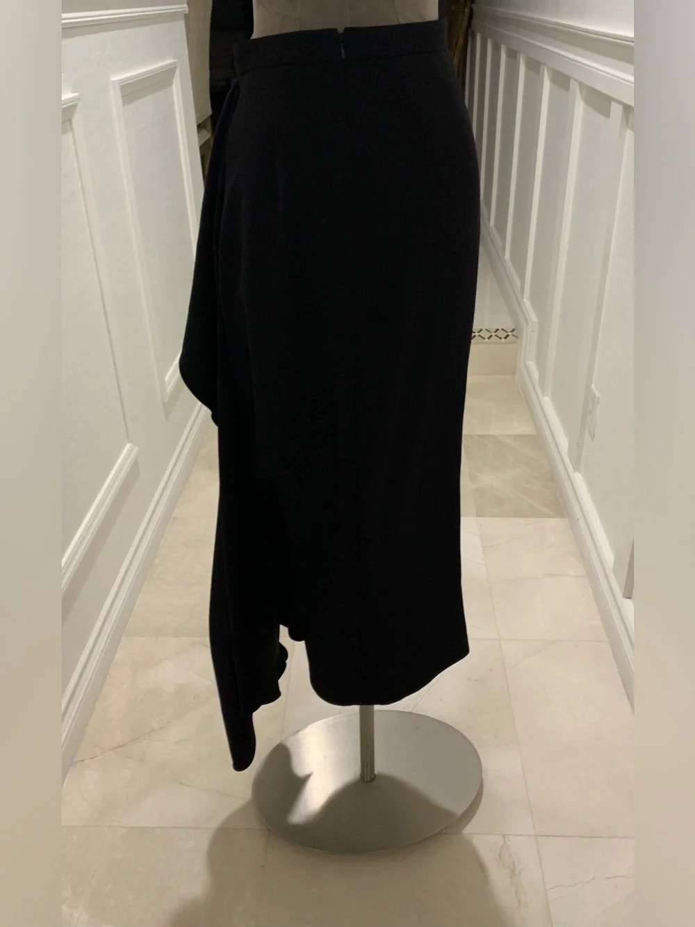 Erdem Black Draped Midi Skirt - Classic Women's Skirt Size 0 US